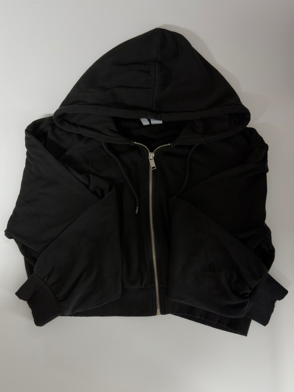 H&M Black Cropped Women's Zip Up